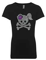 Girls Flower Skull Top