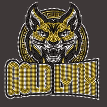 Gold Lynx Rhinestone T-Shirt