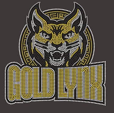 Gold Lynx Rhinestone T-Shirt